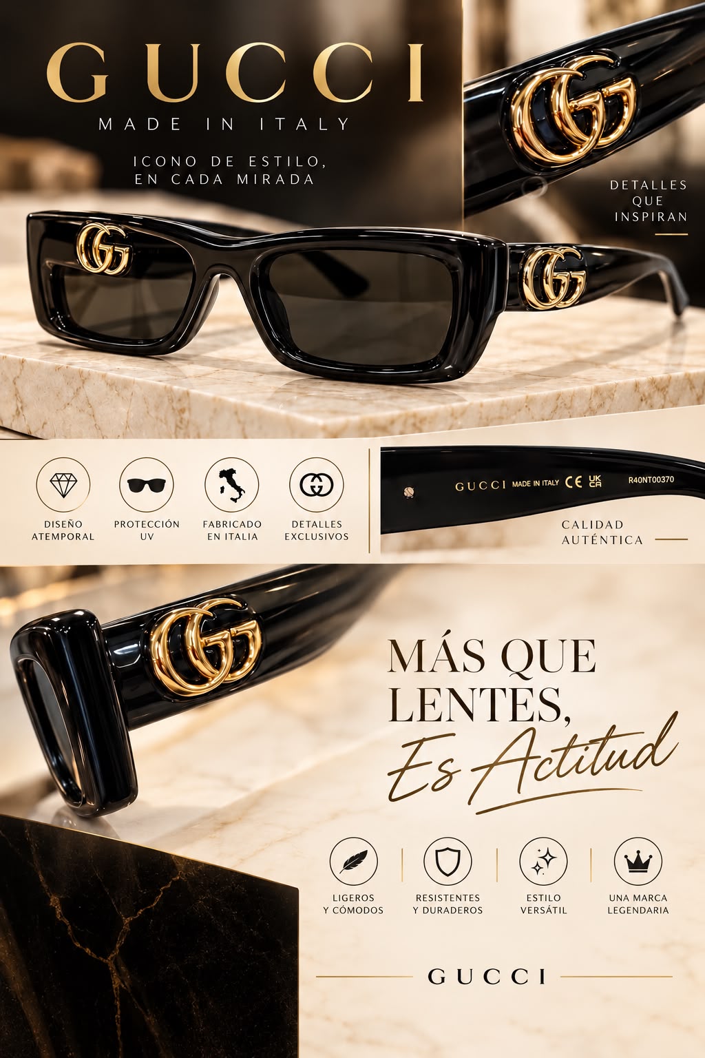 LENTES SOL GUCCI MAXI